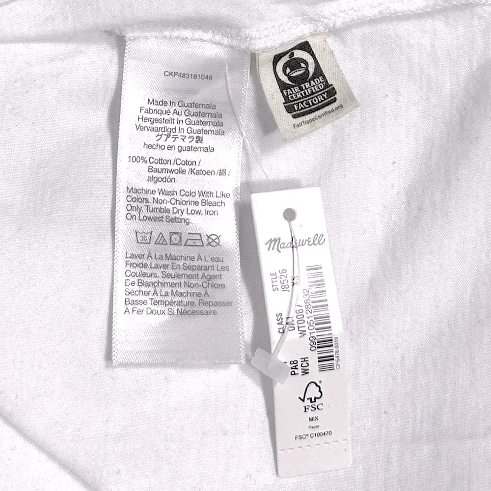 NEW Madewell Northside Vintage Tee Size XS White - Picture 7 of 9